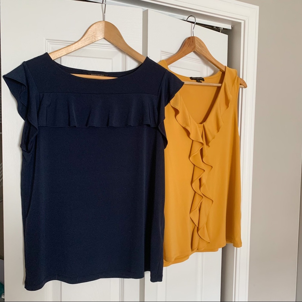 Banana Republic Tops, Set of 2, Sleeveless & Cap Sleeve